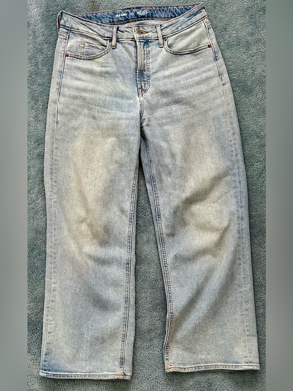 Old Navy Women’s Sky-Hi Wide Leg Jeans - 8P - Light Blue